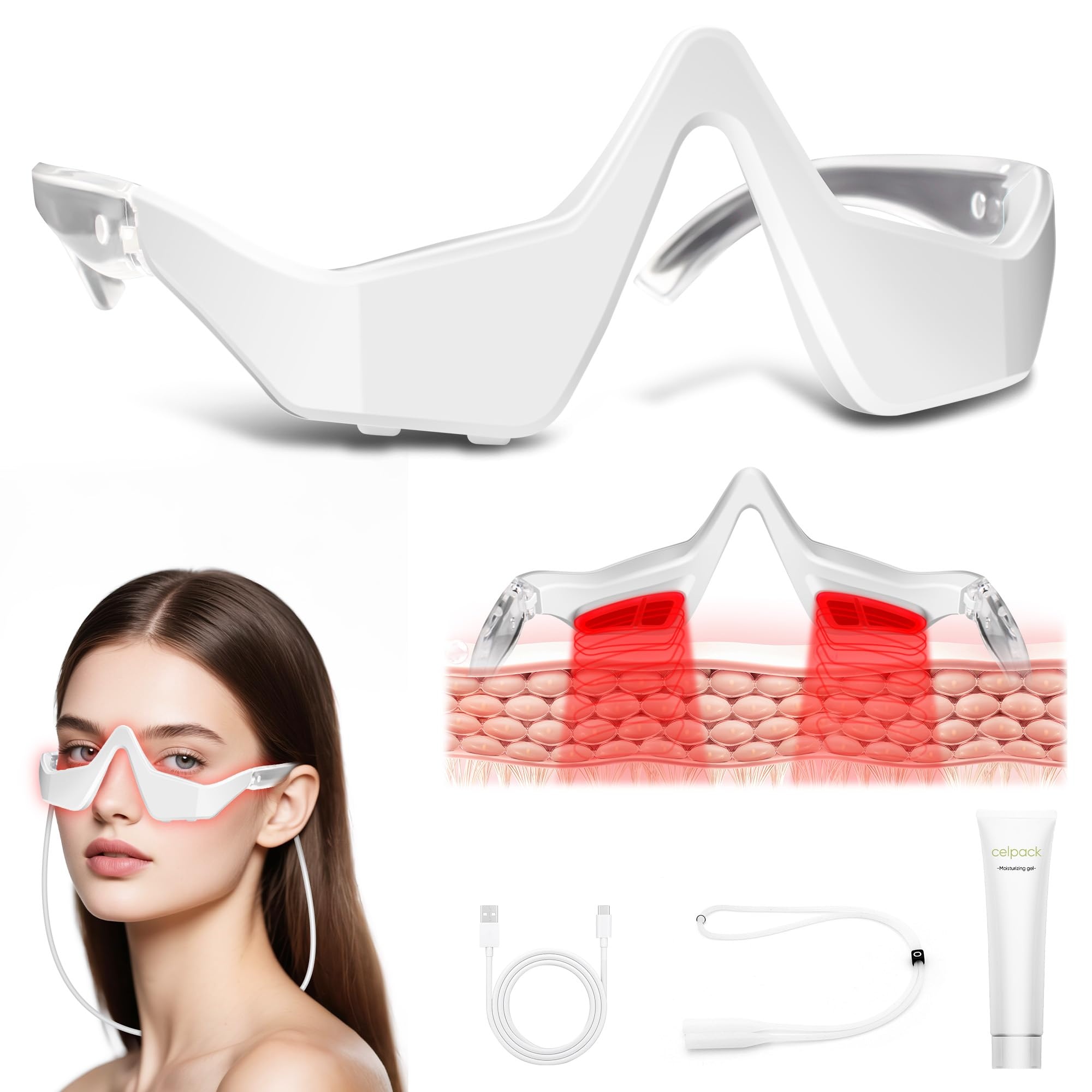Light Therapy Glasses - Очки-массажер для глаз с красным светом