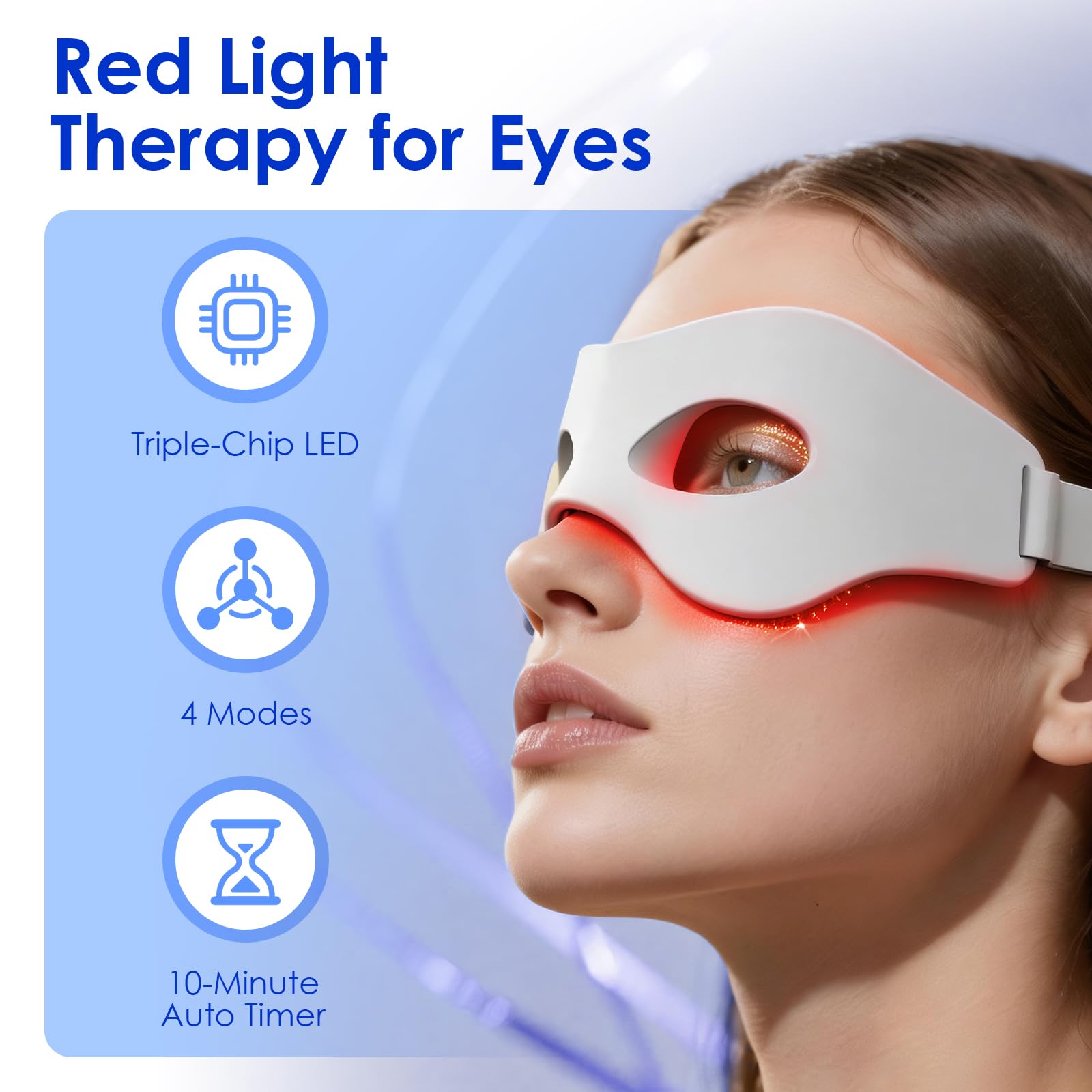 3D-массажер для глаз с красным – обзор и цена Light Therapy Glasses